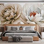 Papel de parede Flores elegantes em tons suaves.