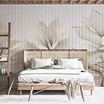 Papel de parede Design floral elegante com linhas fluidas