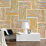 Papel de parede Padrão de linhas e curvas