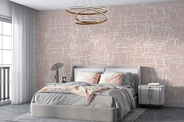 Linhas brancas sobre um fundo cor-de-rosa Papel de parede Linhas brancas sobre um fundo cor-de-rosa