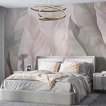 Papel de parede Folhas macias em tons suaves