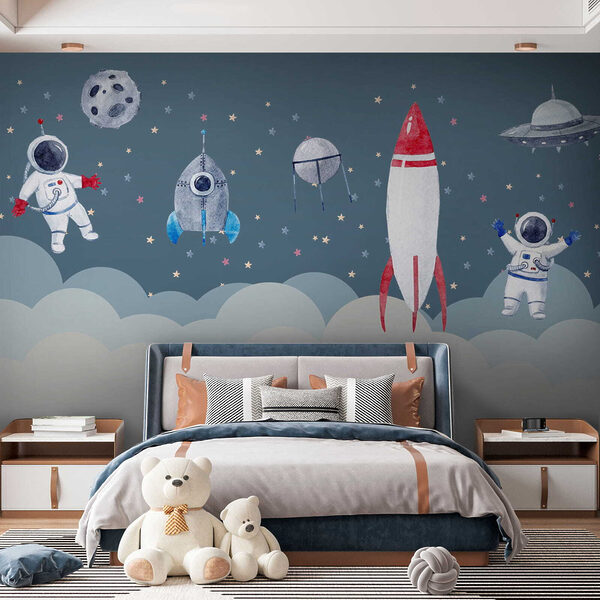 Papel de parede Aguarela de um astronauta (REF: u09813) Papel de parede Papel de parede Aguarela de um astronauta (REF: u09813)