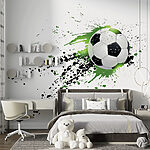 Papel de parede Bola de futebol com salpicos artísticos