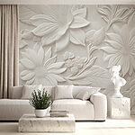 Papel de parede Desenho intrincado floral em relevo