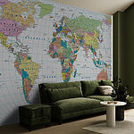 Papel de parede Mapa da Austrália com texto a preto