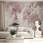 Papel de parede Flores delicadas em tons pastel suaves