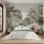 Papel de parede Paraíso tropical com uma vegetação luxuriante