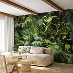 Papel de parede Cenário verdejante de floresta tropical