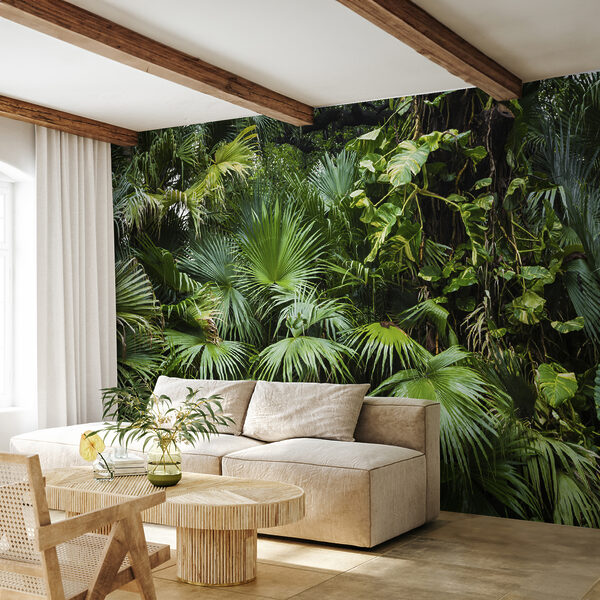 Papel de parede Cenário verdejante de floresta tropical