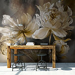 Papel de parede Arte floral elegante com pormenores intrincados