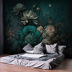 Papel de parede Obra de arte floral com pétalas delicadas