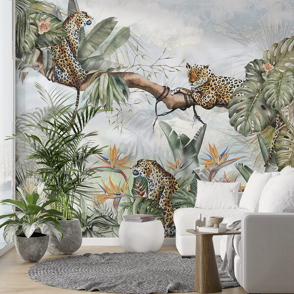 Papel de parede Pintura de uma pele de leopardo