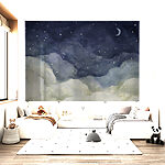 Papel de parede Nuvens e estrelas no céu