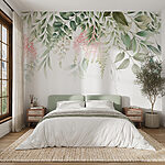 Papel de parede Design floral elegante com tons pastel