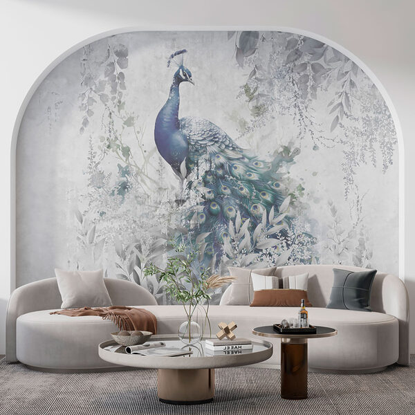 Papel de parede Pintura de um pavão