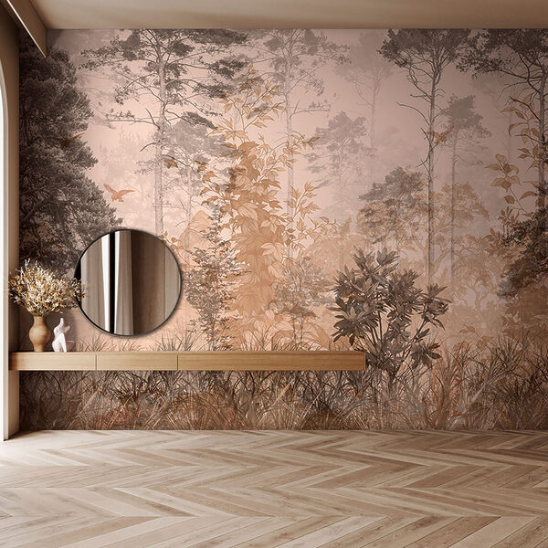 Papel de parede Papel de parede Floresta serena com tons suaves (REF: u97057)