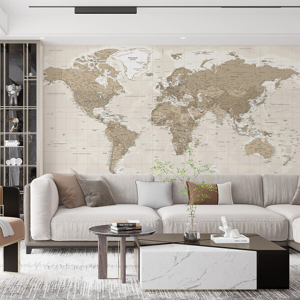 Papel de parede Papel de parede Mapa do mundo (REF: u97342)