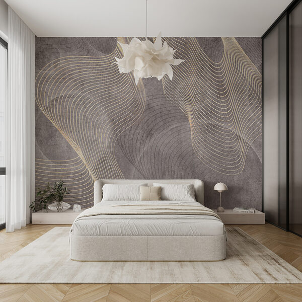 Papel de parede Curvas elegantes num fundo texturado