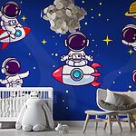 Papel de parede Astronauta em desenho animado no espaço