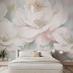 Papel de parede Pintura de flores brancas