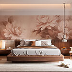 Papel de parede Flores delicadas em tons suaves