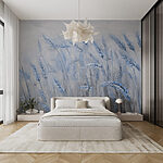Papel de parede Campos serenos em tons suaves.