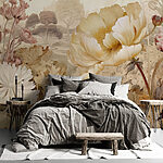 Papel de parede Bouquet floral suave em tons pastel