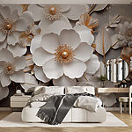 Papel de parede Design floral elegante em tons suaves