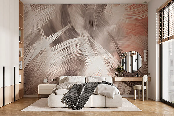 Linhas abstractas em tons suaves Papel de parede Linhas abstractas em tons suaves