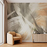 Papel de parede Pinceladas abstractas em tons suaves