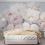 Papel de parede Bouquet de flores cor-de-rosa e brancas
