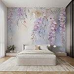 Papel de parede Pintura de flores num ramo