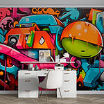 Papel de parede Graffiti numa parede