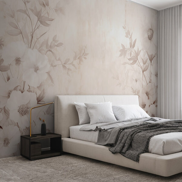Padrão floral branco sobre uma superfície branca Papel de parede Padrão floral branco sobre uma superfície branca