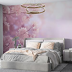 Papel de parede Flores delicadas em tons pastel suaves