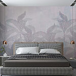 Papel de parede Folhas delicadas em tons suaves