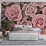 Papel de parede Grupo de rosas cor-de-rosa