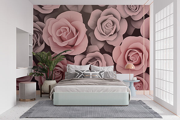 Grupo de rosas cor-de-rosa Papel de parede Grupo de rosas cor-de-rosa